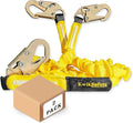 KwikSafety - Charlotte, NC - Double Leg Rattler [2 Pack] Y-Leg Tubular 6’ Safety Lanyard Internal Shock Absorber OSHA ANSI Fall Arrest Protection Equipment Construction PPE Roofing Gear