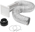 Homewerks HW481-UL181 Wall Vent Duct Kit for Exhaust Fan Made in USA, Aluminum