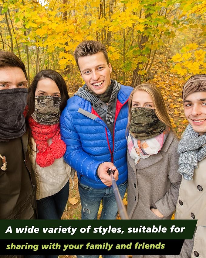 Cuffbow 12 Pack Neck Gaiters Face Mask Bandana Balaclava for Men Women Cooling Neck Gaiter Summer UV Sun Protection Scarf
