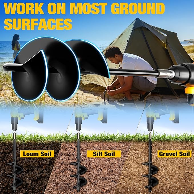 MIXC 30 Inch Heavy Duty Ground Anchors Screw in, 4 Pack Spiral Trampoline Stakes with Straps, Drill Adapter and Upgraded T-Wrench, 2.76'' Wider Blades for Swing Set, Shed, Carport, Mobile Home