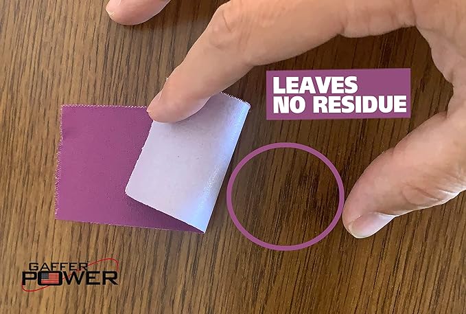 Gaffer Power Purple Gaffer Tape – Professional Grade, Made in USA, Heavy Duty, Non-Reflective, Easy Tear, Clean Removal, Multipurpose Cloth Tape for Stage, Home & Organization – 2 Inch x 30 Yards
