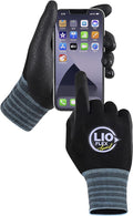 Safety Work Gloves with Touchscreen Fingers, 1 Pair Thin & Lightweight Working Gloves, Ideal for Warehouse Workers, Delivery Drivers, Nitrile Foam Coated Grip Gloves for Women and Men (Black, S)