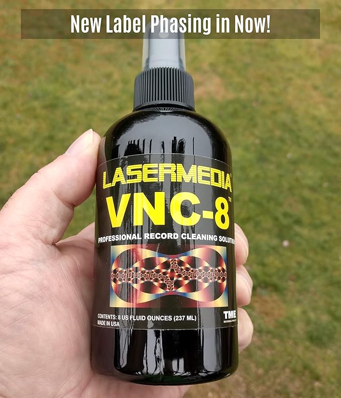 Vinyl Record Cleaning Solution Fluid Professional Residue Free 8 Oz (237 ML) Spray Bottle VNC-8 Made in USA- Tariff Free