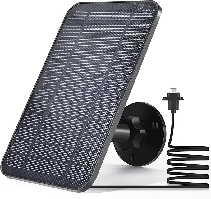 Solar Panel Compatible with Blink Camera Outdoor 4 (4th Gen), 4W Waterproof Solar Panel Charger with Battery for Blink Camera 4th Gen with 13.12ft Charging Cable and 360°Adjustable Mount