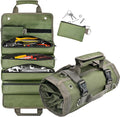 Tool Bag Organizer Roll Up: Gifts for Men Fathers Day Dad Gifts for Him Boyfriend Husband Birthday Portable Motorcycle Tool Box Woodworking Gift for Mechanic Craftsman Electrician Rollup Toolbag
