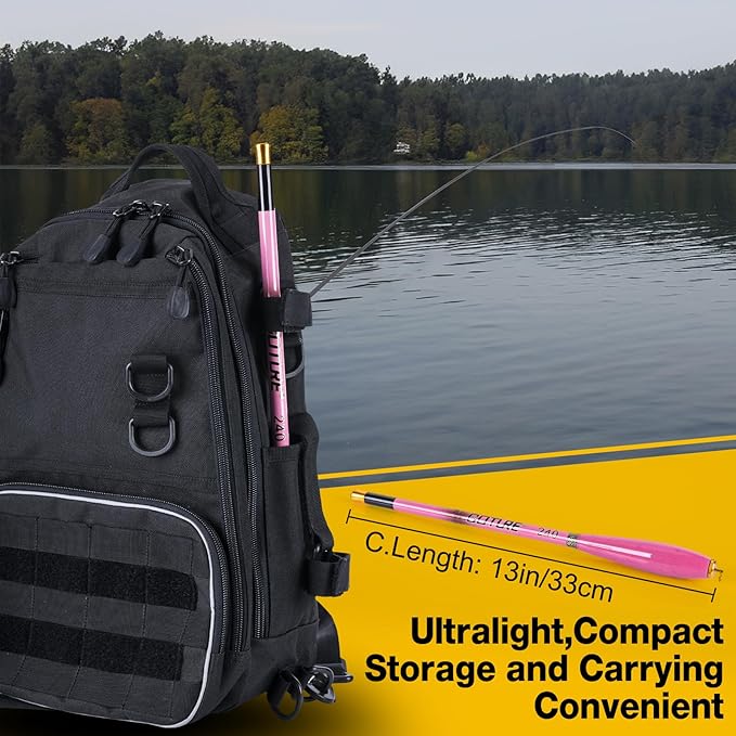 Goture Telescopic Mini Pocket Fishing Pole, Portable Fishing Hand Pole, Stream and Universal Fishing Rod, Ultralight High Strength Fishing Rods Fit for Beginners