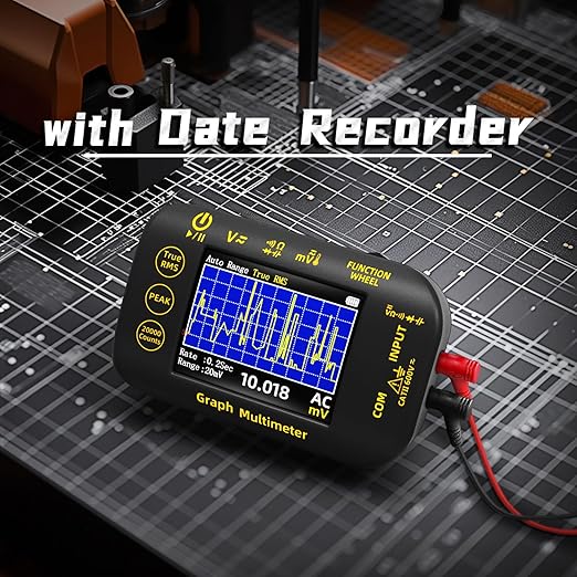 BSIDE 20000 Counts Digital Multimeter Date Recorder, 1uV/1000V Photovoltaic/Miners Voltmeter Tester, TRMS with Rechargeable, Measures Capacitance Diode MAX/MIN/PEAK Voltage Temperature Ohm Continuity