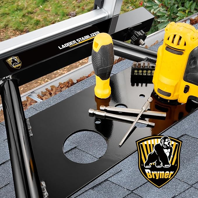 Ladder Stabilizer, Extension Ladder Stabilizer for Roof Wall Standoff Ladder Accessory Safety Stability Aviation Grade Aluminium, Adjustable Length 22-29.5In Ladder Stabilizer