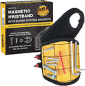 Dura-Gold Magnetic Wristband with Super Strong Magnets - Wrist Support Tool Belt that Holds Fasteners, Nails, Screws, Drill Bits - Mechanic, Handyman, Construction Worker, Electrician, Dad Mens Gift