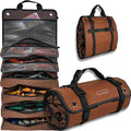WELKINLAND Heavy-Duty Waxed Canvas Tool Roll, 7-Pockets Tool Wrap Roll, 15L Tool Roll Bag, Large Roll Up Tool Bag For Mechanics.