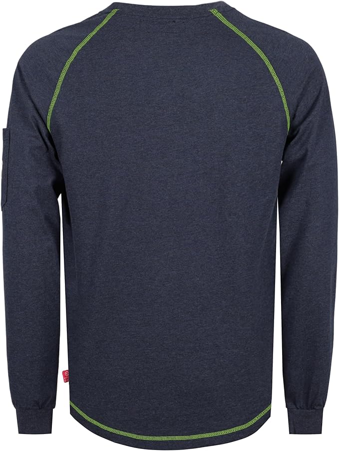 BOCOMAL FR Shirts Heather Series 6oz Flame Resistant T Shirt NFPA2112 CAT2 Fire Retardant Crew Work Shirt