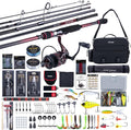 Goture Spinning Fishing Rod & Reel Combo with Carrier Bag,6.6-9FT,Spin Reels, Lures Kit, Pliers, Braided Line, Fish Gripper, Carbon Fiber Freshwater Fishing Rod Full Kit for Starter