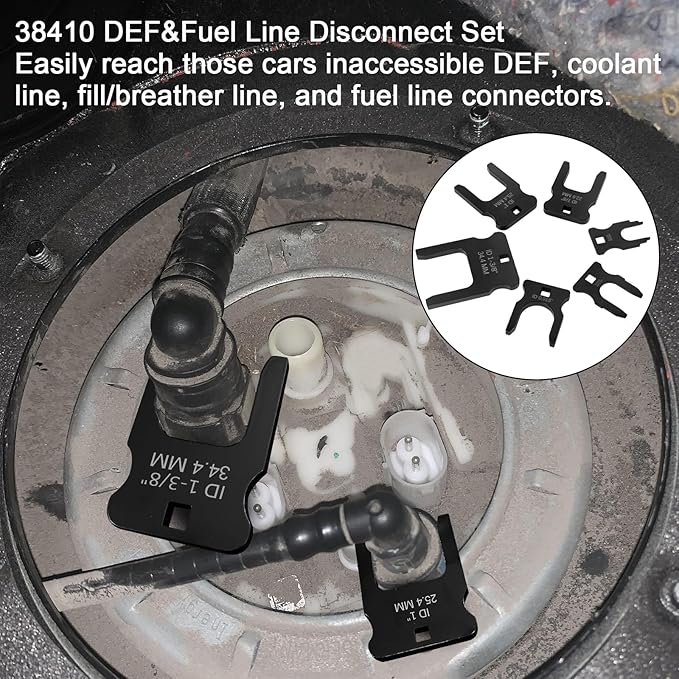 DEF&Fuel Line Disconnect Tool Set, Easy Access to Breather/Fuel/Coolant/DEF Line Disconnect Tool Compatible with 2012+ Ford Chevy Silverado Tahoe Suburban GMC Sierra Yukon