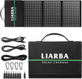 60watt Portable Solar Panels, Ip65 Waterproof Foldable Solar Panel Dual USB Ports QC3.0 DC 60W, Solar Charger for Small Power Station Camping Hiking Outdoor Activities