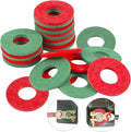 Febrytold 24 Pcs Battery Terminal Anti Corrosion Washers, 12 Pcs Red and 12 Pcs Green Battery Terminal Fiber Protector