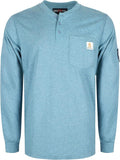 BOCOMAL FR Shirts Flame Resistant Shirt 5.5oz 100% Cotton Light Weight CAT2 Fire Retardant Henley Shirts