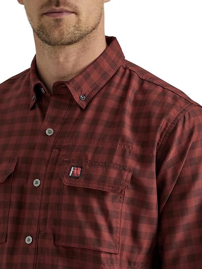 Wrangler Riggs Workwear Men's FR Flame Resistant Two Pocket Work Shirt
