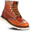 EverBoots Mens Work Boots for Men, Leather EverFit Lightweight Comfort Boot, Anti Slip & Shock Absorption, Soft Oil Grain, Goodyear Welt, Industrial Construction, Roofing, Electrician