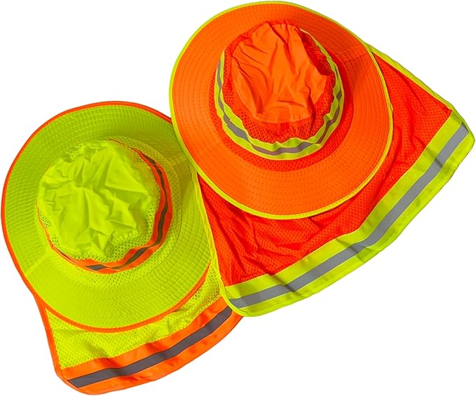 Packable and Adjustable Reflective Neon Boonie Sun Hat
