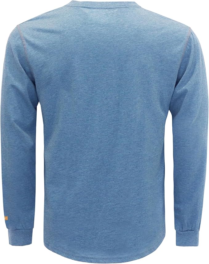 VATRENUS FR Shirts 4oz Lightweight Flame Resistant Henley 100% Cotton Men's Pre-Washed Fire Retardant Base Layer
