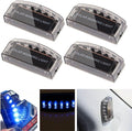 4 PCS Car Solar Power LED Fake Alarm Warning Security Anti-Theft Flashing Light