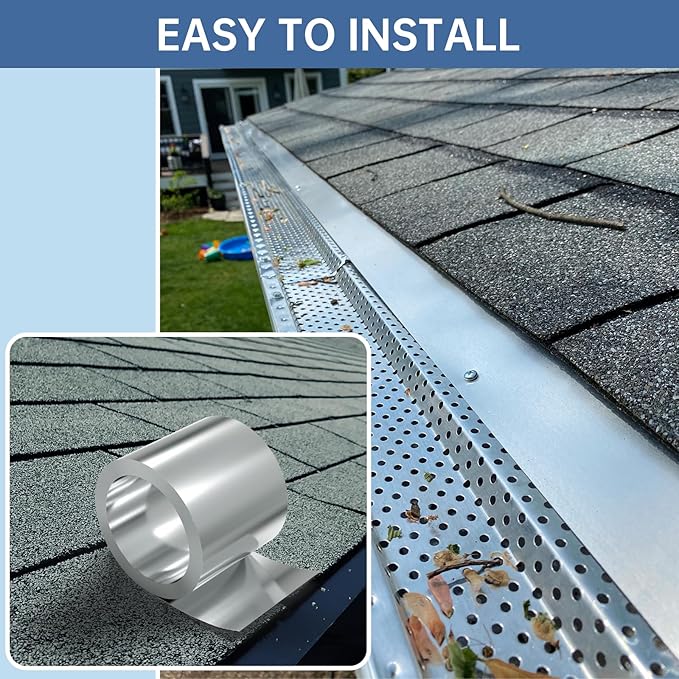 2Pcs 6 in x 50 ft Aluminum Flashing Roll - Roofing Flashing Rolls for Sealing Windows Doors, Shed Weatherproofing Areas