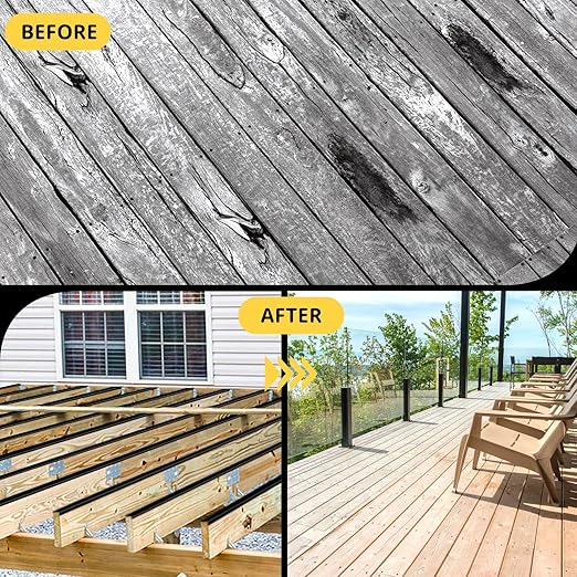 Joist Tape for Decking 2" x 50', 8 Rolls Weatherproof Butyl Sealant Tape - Waterproof and Anti-Corrosion for Extend Deck Life for Wood Joists Beams Roof Rv