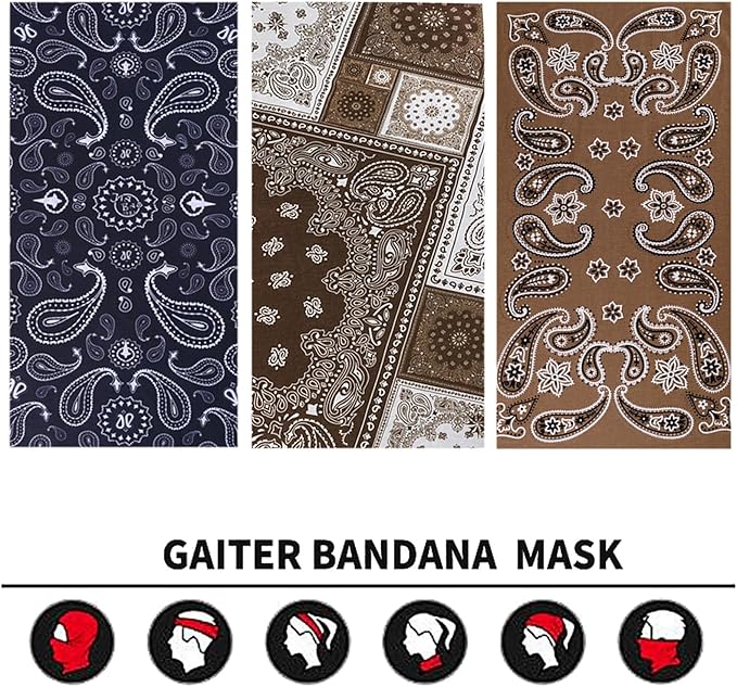 Neck Gaiter Face Cover Bandana Mask Scarf, Breathable Sun& Dust-proof for Cycling Running Fishing Hiking