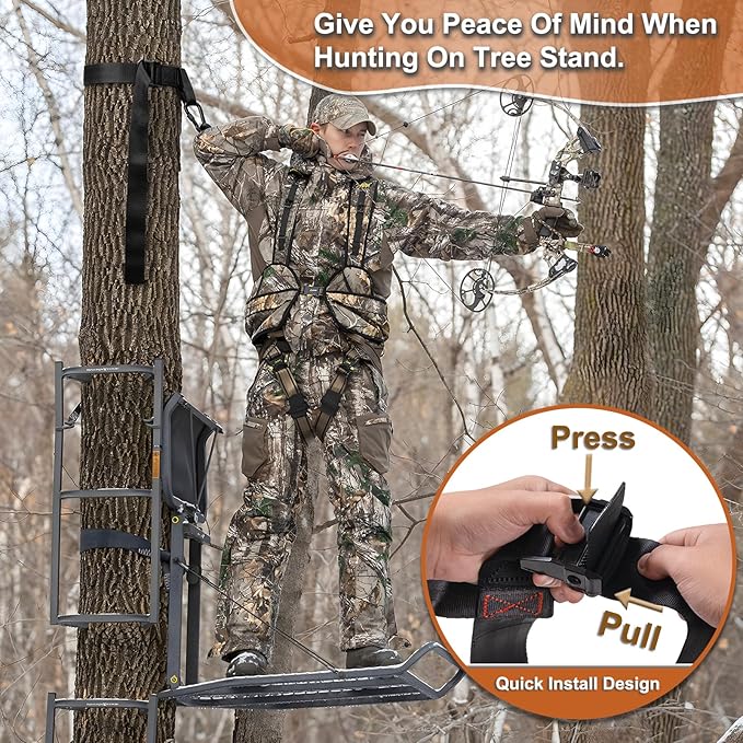Tree Strap Hunting, Hunting Safety Harness Tree Strap, Tree Stand Safety Strap, Make Hunting Safer and Easier