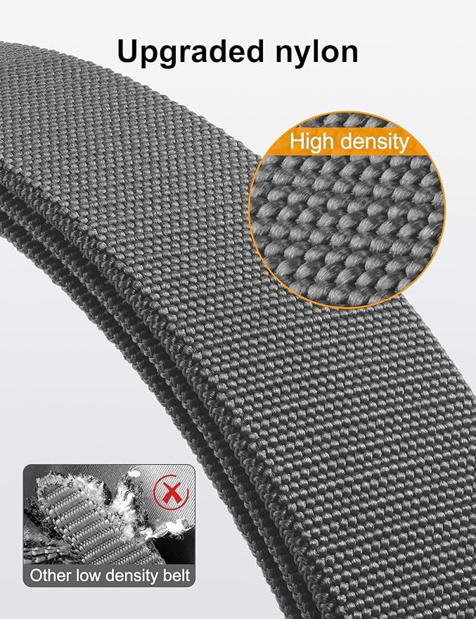 JUKMO Quick Release Tactical Belt, Military Work 1.5" Nylon Web Hiking Belt with Heavy Duty Seatbelt Buckle