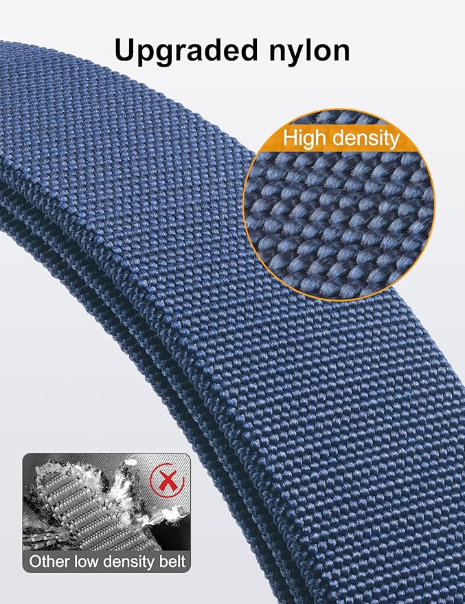 JUKMO Quick Release Tactical Belt, Military Work 1.5" Nylon Web Hiking Belt with Heavy Duty Seatbelt Buckle