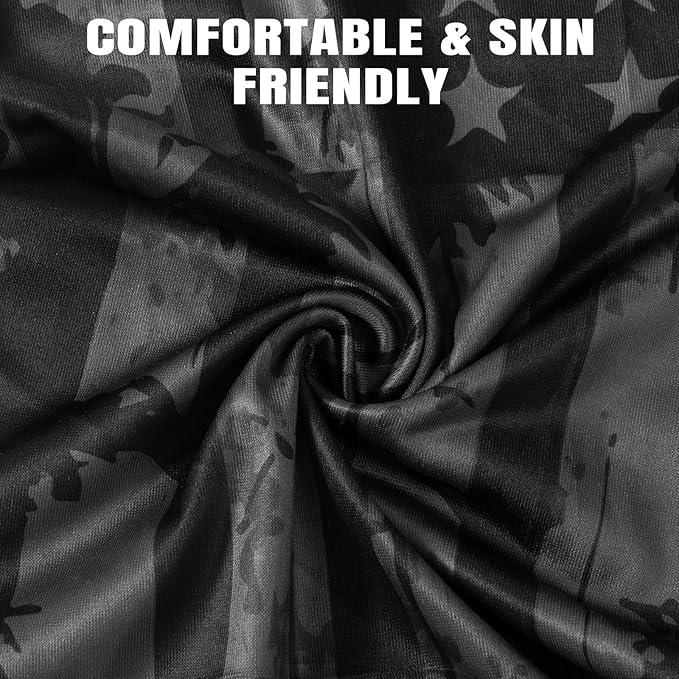 HONGTEYA 6 Pack Summer Neck Gaiter, UV Protection Cooling Face Mask, Breathable Bandana Head Scarf for Men Women