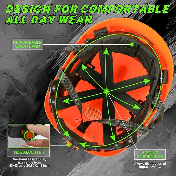 GREEN DEVIL Safety Hard Hat with Tinted & Clear Visor Vented Construction Helmet Cascos de Construccion ABS Work hardhats for Men