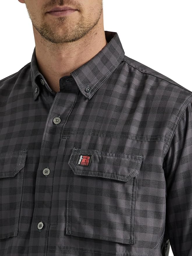 Wrangler Riggs Workwear Men's FR Flame Resistant Two Pocket Work Shirt