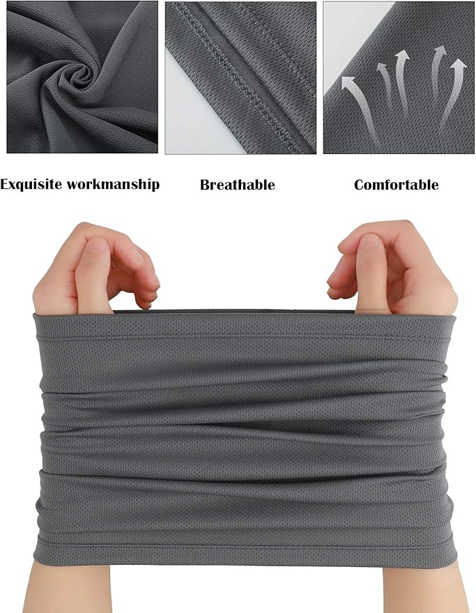 Geyoga Neck Gaiter Bandana Face Mask Summer UV Protection Cooling Breathable Face Mask Neck Scarf Balaclava for Men Women