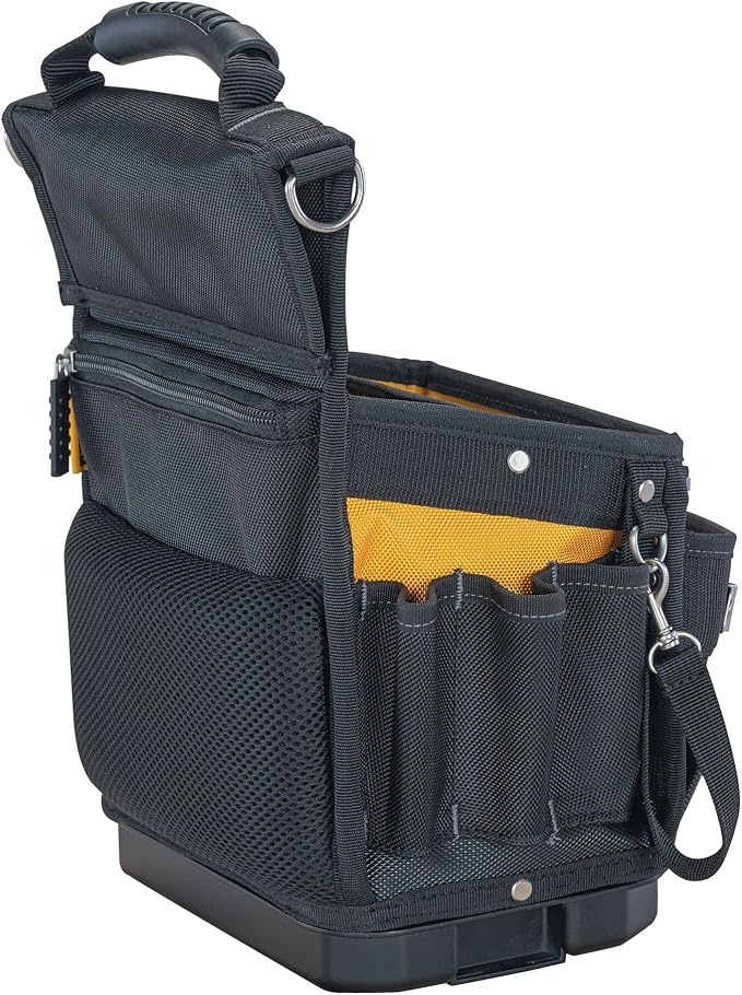 DEWALT Tool Bag, Easy Access Small Tool Pouch with Hard Bottom and Carrying Strap (DWST17624)