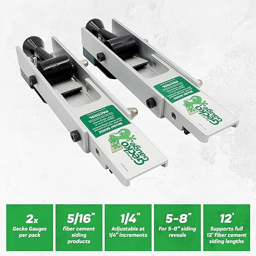 PacTool SA902 Aluminum Gecko Gauge Hardi Board Siding Gauges BRAND NEW