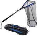 RESTCLOUD Fishing Landing Net with Telescoping Pole Handle, Fishing net Freshwater for Kids Men Women, Extend to 40-63 Inches