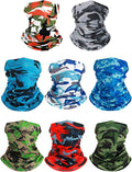 SATINIOR Summer Camo Neck Gaiter UV Protection Cooling Face Mask Sun Hood Bandanas for Men Women Sunscreen Breathable Bandana
