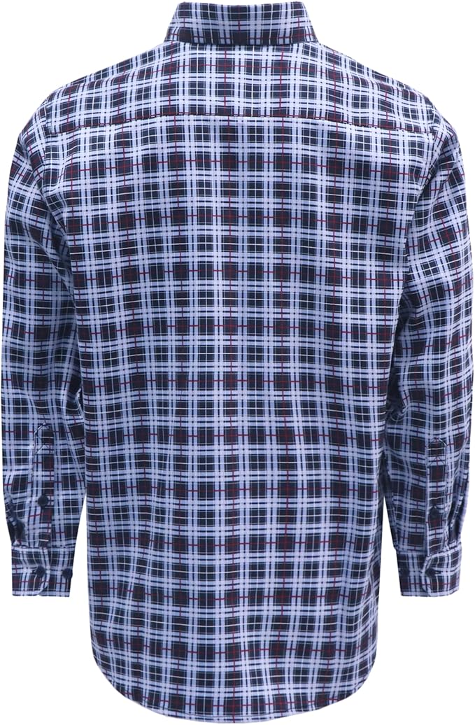 KONRECO FR Shirts for Men 100% Cotton 6.5oz Fire Resistant Lightweight Men's Plaid Work Shirts