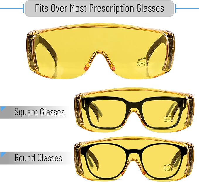 UNCO- Safety Goggles Over Glasses, Protective Goggles, Anti Fog, Work, Safety Glasses Over