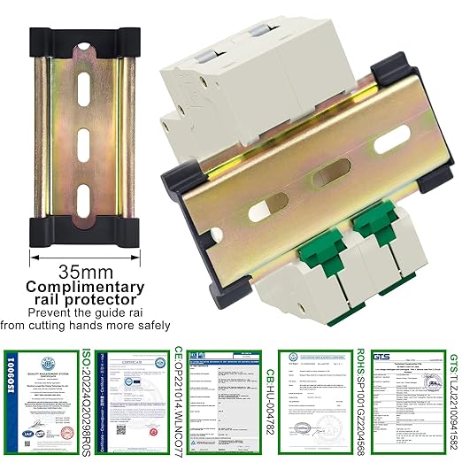DC Miniature Circuit Breaker 40 Amp Solar Disconnect Switch DC1000V AC400V 2P MCB for PV, UPS, RV Battery, DIN Rail Mount