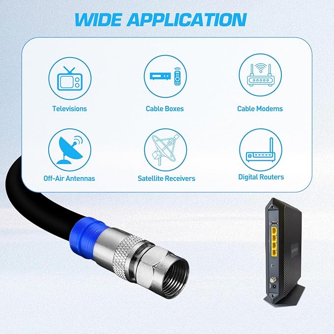 Coax Cable Crimper Kit for RG59 RG6, 3-in-1 Coaxial Tool Set, Includes Stripper & 20PCS F Connectors, Compatible with RG11/RG7, for Satellite TV, Home Theater & Network Cabling