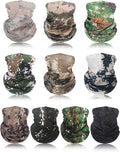 SATINIOR 10 Pcs Cooling Neck Gaiter for Men Women Sunscreen Breathable Bandana Summer UV Protection Face Mask Scarf