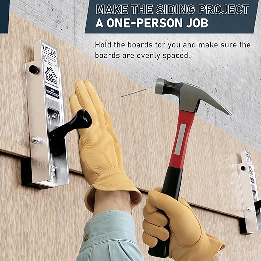 Siding Installation Tools, Siding Mounting Kit for Use with 5/16-Inch Fiber Cement Sidings, Sidings Tools with Adjustable Reveals, Aluminum Body, 2 Pac