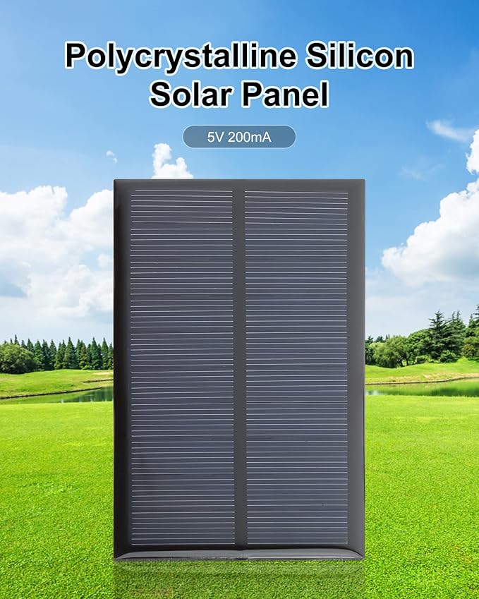FellDen Micro Solar Panels Photovoltaic Solar Cells, 10PCS 5V 200mA Epoxy Solar Panel Kit Polycrystalline Solar Cells 110mmx60mm / 4.33"x 2.36"