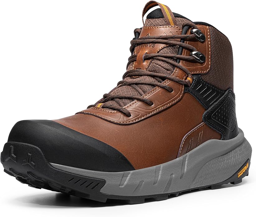NORTIV 8 Composite Toe Boots for Men – Waterproof Lightweight Non-Slip ASTM F2412-24 & ASTM F2913-24 Safety Work Boots for Warehouse & Construction VaporGuard-Nano