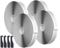 Black Butyl Sealant Tape – 1/2" x 80' Butyl Rubber Sealant, 4 Rolls Multi-Purpose Butyl Rope, and Putty Tape for RV Repair, Window, Boat Sealing, Glass and EDPM Rubber Roof Patching
