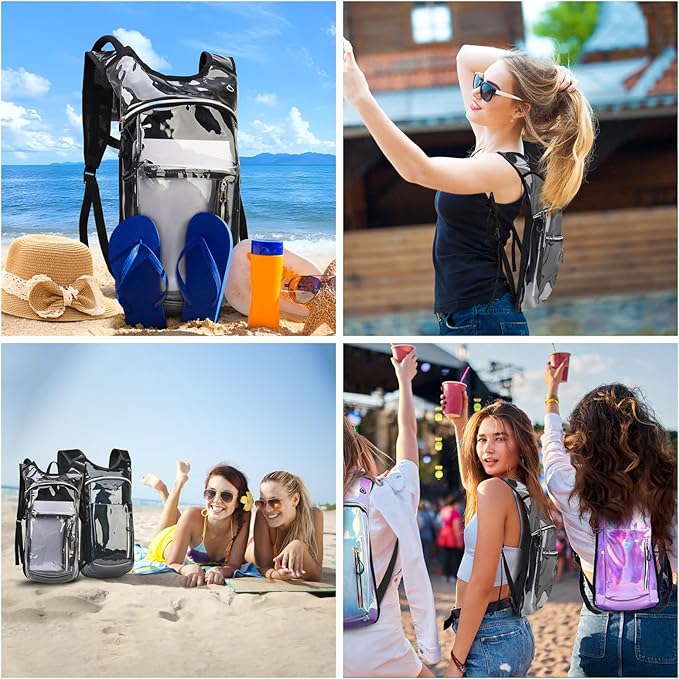 Hydration Backpack,Water Backpack with 2L Water Bladder,Festival Essential-Rave Hydration Pack,Lightweight Insulation Hydropack for Outdoor,Hiking,Running,Biking,Music Festival for Men Women