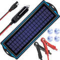 SUNAPEX 12V Solar Battery Charge: 5W Waterproof Portable Solar Panel Kit - Battery Maintainer Trickle Charger - with Upgrade Built in Charge Controller for Car Boat RV Trailer Automotive Motorcycle